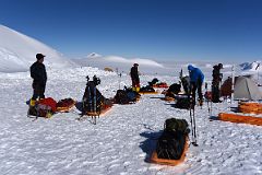 04B Final Preparations Of Sleds And Knapsacks Before Starting The Climb From Mount Vinson Base Camp To Low Camp.jpg